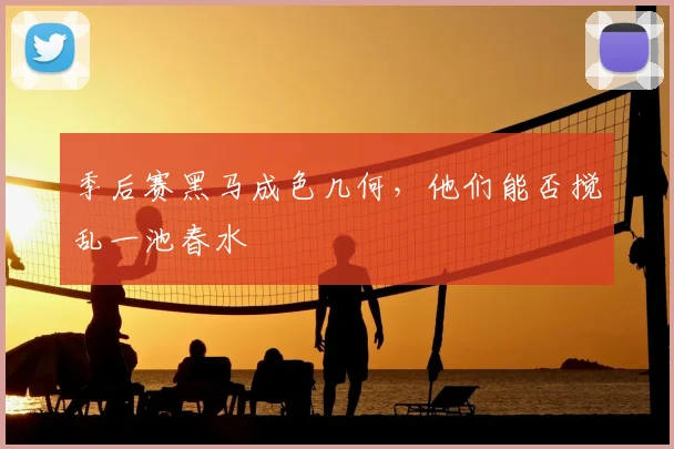 季后赛黑马成色几何，他们能否搅乱一池春水